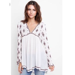Free People Top with Flare Sleeves
